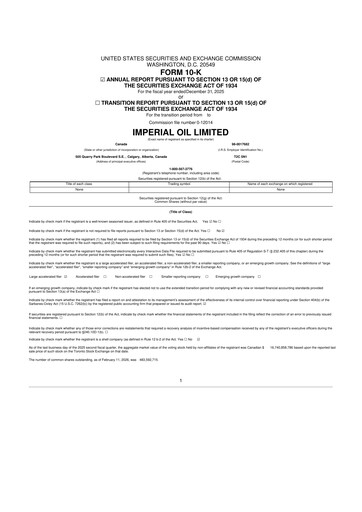 Thumbnail Imperial Oil
 10-K Annual Report 2025