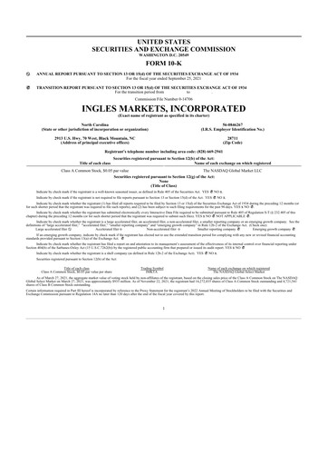 Thumbnail Ingles Markets 10-K Annual Report 2021