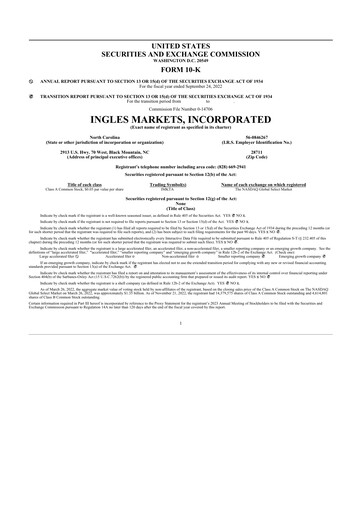 Thumbnail Ingles Markets 10-K Annual Report 2022