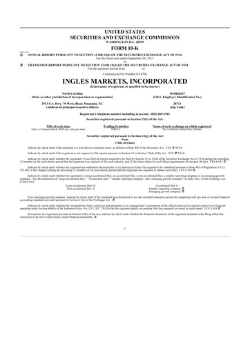Thumbnail Ingles Markets 10-K Annual Report 2023