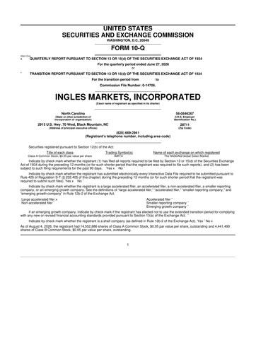 Vorschaubild Ingles Markets 10-Q Quartalsbericht 2026 