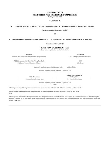 Thumbnail Griffon Corporation
 10-K Annual Report 2017