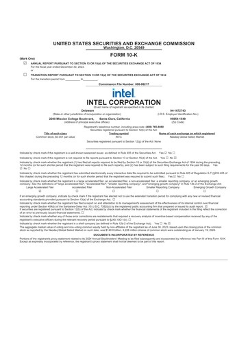 Thumbnail Intel 10-K Annual Report 2023