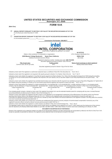 Thumbnail Intel 10-K Annual Report 2025