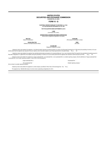 Vorschaubild IBM 10-Q Quartalsbericht 2013 