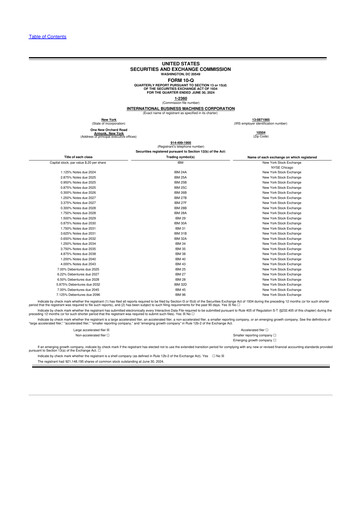Vorschaubild IBM 10-Q Quartalsbericht 2024 