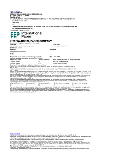 Thumbnail International Paper
 10-K Annual Report 2025