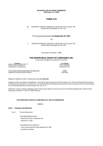 Thumbnail The Interpublic Group of Companies 10-Q Quarterly Report FY 