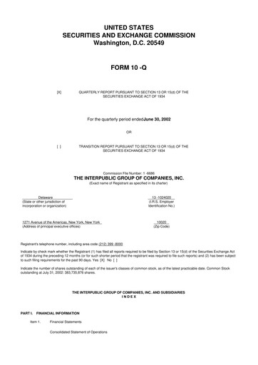 Thumbnail The Interpublic Group of Companies 10-Q Quarterly Report FY 