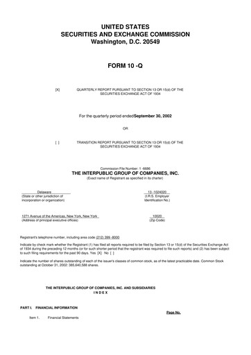 Thumbnail The Interpublic Group of Companies 10-Q Quarterly Report FY 