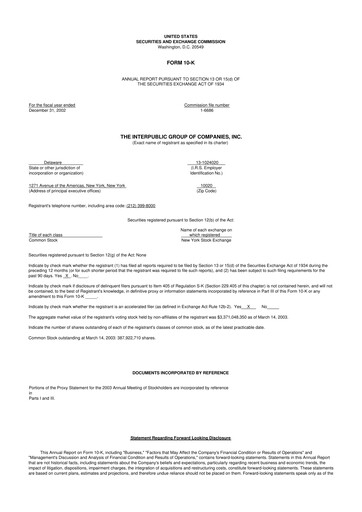 Thumbnail The Interpublic Group of Companies 10-K Annual Report 