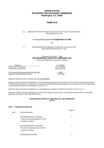 Thumbnail The Interpublic Group of Companies 10-Q Quarterly Report FY 