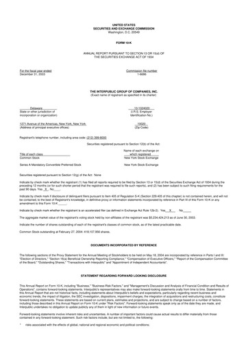 Thumbnail The Interpublic Group of Companies 10-K Annual Report 