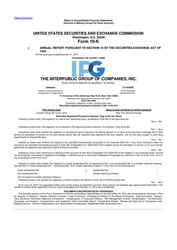 Thumbnail The Interpublic Group of Companies 10-K Annual Report 2012
