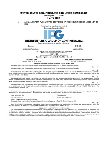Thumbnail The Interpublic Group of Companies 10-K Annual Report 2013