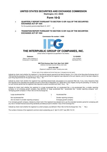 Thumbnail The Interpublic Group of Companies 10-Q Quarterly Report FY2017 