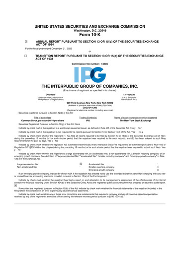 Thumbnail The Interpublic Group of Companies 10-K Annual Report 2022
