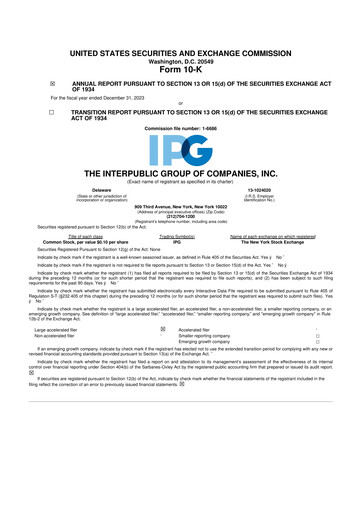 Thumbnail The Interpublic Group of Companies 10-K Annual Report 2023