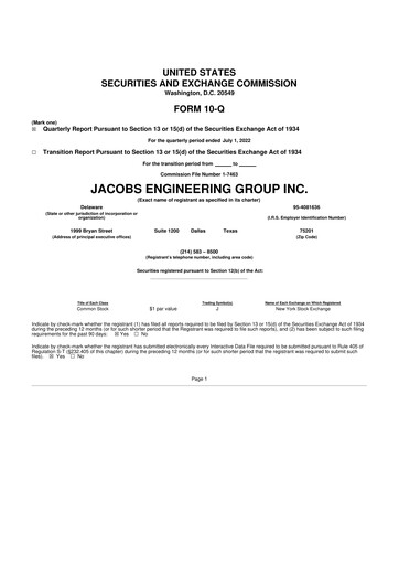 Miniature Jacobs Engineering 10-Q Rapport trimestriel 2022 