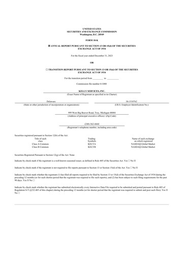 Vorschaubild Kelly Services
 10-K Jahresbericht 2023