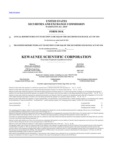 Thumbnail Kewaunee Scientific Corporation 10-K Annual Report 2024