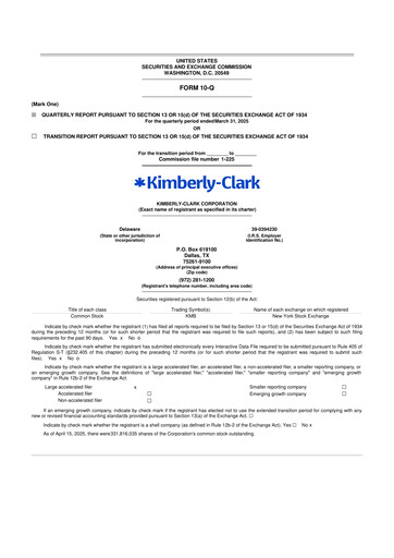 Thumbnail Kimberly-Clark 10-Q Quarterly Report FY2025 