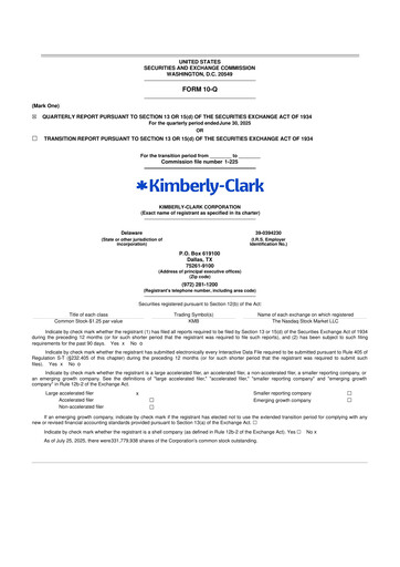 Thumbnail Kimberly-Clark 10-Q Quarterly Report FY2025 