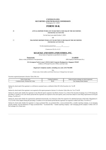 Thumbnail Kulicke and Soffa Industries 10-K Annual Report 2020