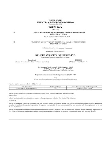 Thumbnail Kulicke and Soffa Industries 10-K Annual Report 2023