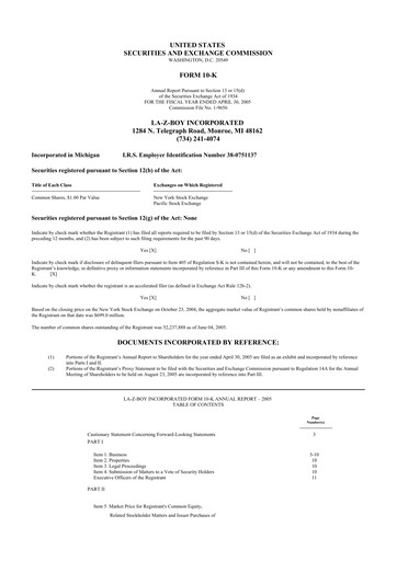 Thumbnail La-Z-Boy
 10-K Annual Report 