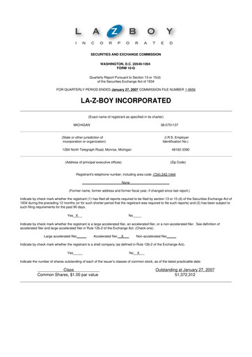 Thumbnail La-Z-Boy
 10-Q Quarterly Report FY 