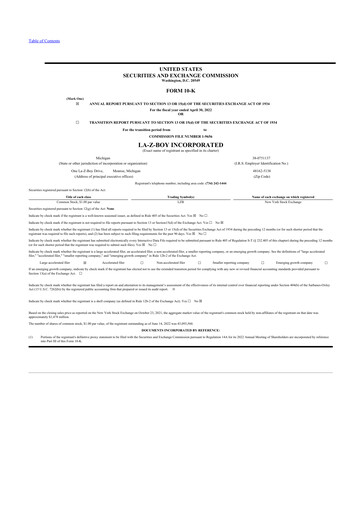 Thumbnail La-Z-Boy
 10-K Annual Report 2022