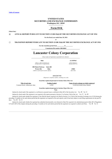 Thumbnail The Marzetti Company 10-K Annual Report 2024