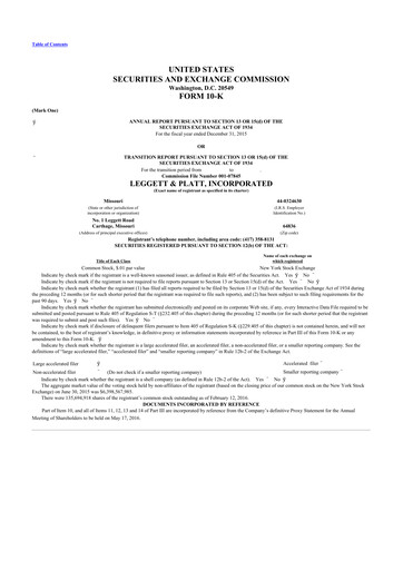 Thumbnail Leggett & Platt

 10-K Annual Report 2015