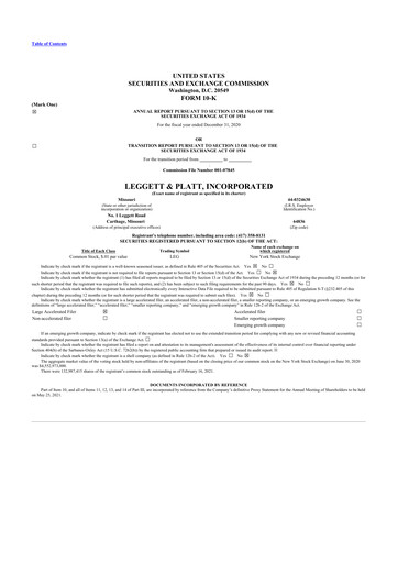 Thumbnail Leggett & Platt

 10-K Annual Report 2020