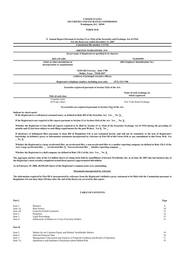 Thumbnail Kronos Worldwide 10-K Annual Report 