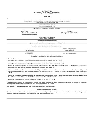 Thumbnail Kronos Worldwide 10-K Annual Report 