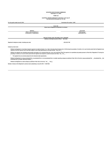 Thumbnail Valhi 10-Q Quarterly Report FY 