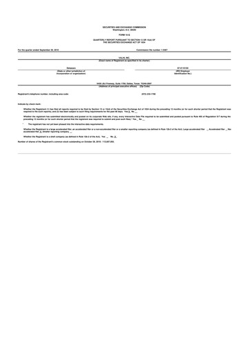 Thumbnail Valhi 10-Q Quarterly Report FY 