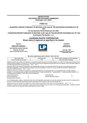 Thumbnail Louisiana-Pacific
 10-Q Quarterly Report FY2026 
