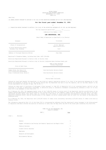Thumbnail LSB Industries 10-K Annual Report 