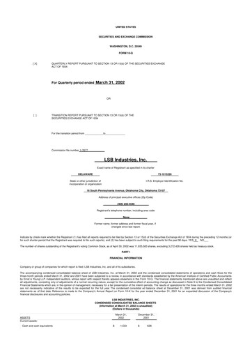 Thumbnail LSB Industries 10-Q Quarterly Report FY 