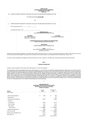 Thumbnail LSB Industries 10-Q Quarterly Report FY 