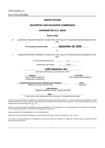 Thumbnail LSB Industries 10-Q Quarterly Report FY 