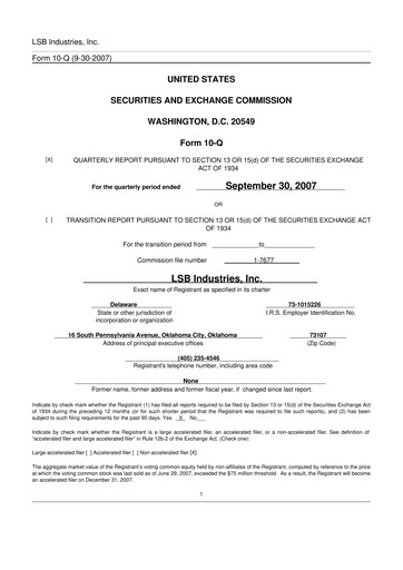 Thumbnail LSB Industries 10-Q Quarterly Report FY 
