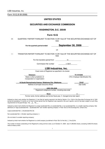 Thumbnail LSB Industries 10-Q Quarterly Report FY 