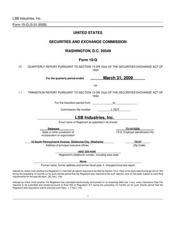 Thumbnail LSB Industries 10-Q Quarterly Report FY 