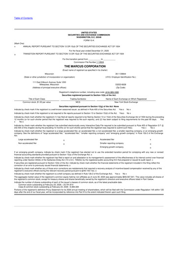 Thumbnail Marcus Corporation
 10-K Annual Report 2025