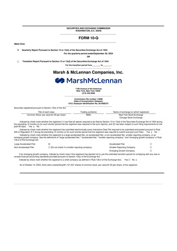 Vorschaubild Marsh & McLennan Companies 10-Q Quartalsbericht 2024 