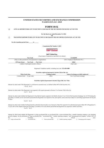 Thumbnail S&P Global 10-K Annual Report 2024